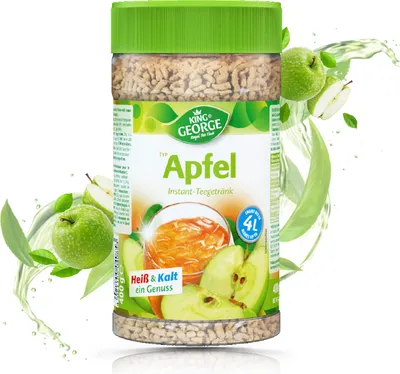 Produktbild von KING GEORGE Apfel Instant Teegetränk 6 x 400g Ergibt ca. 4L pro Dose