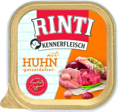 Produktbild von Rinti Schale Kennerfleisch mit Huhn 300g
