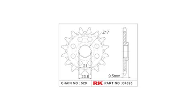 Imagen del producto de RK Ritzel 520, 14 dientes, para uso todoterreno