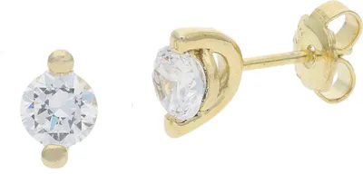 Produktbild von Ohrstecker Silber 925 Gold plattiert Zirkonia JL30-06-4435 JuwelmaLux