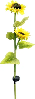 Produktbild von LED Solarstab "Sunny" grün gelbe Sonnenblume 122x26cm Solarleuchte 1032