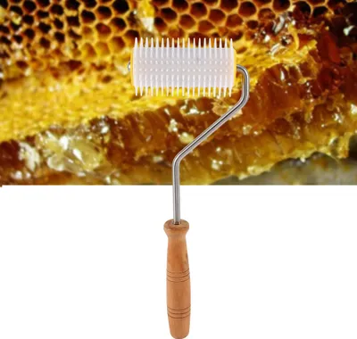 Image de Peigne d'apiculture, rouleau à aiguilles en plastique pour l'extraction du miel d'abeille Equipement parfait