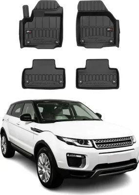 Image de OMAC Tapis de sol en caoutchouc pour Range Rover Evoque 2011-2019 Noir Premium