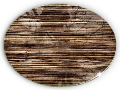 Produktbild von Untersetzer für Grabkerze Motiv Grabstein Gummifüße - 30 cm - Holzstruktur