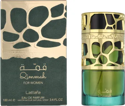 Produktbild von Lattafa Qimmah, Frauen, 100 ml, Nicht nachfüllbare Flasche, Flüssiges Parfüm, Mandel, Kaffee, Kakao, Sandelholz, Vanille