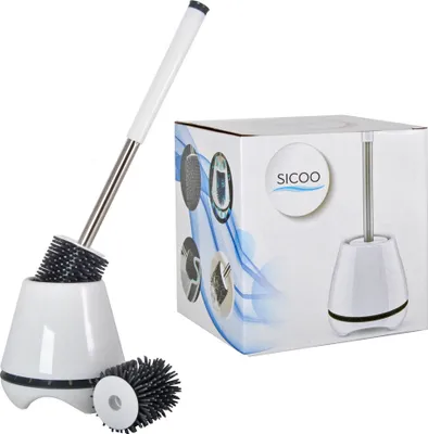 Produktbild von Silikon WC-Bürste + Ersatzkopf Toilettenbürste Klobürste Bürstengarnitur Bürste