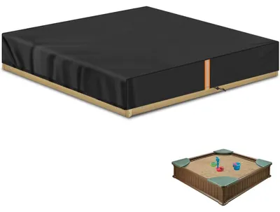 Produktbild von Sandkasten Abdeckplane 150x150x20cm 420D Oxford-Stoff Wasserdicht Staubdicht Regenschutz