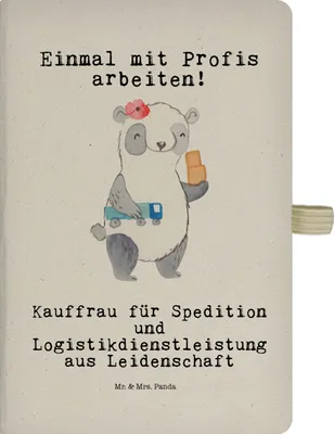Produktbild von Mr. & Mrs. Panda Journal Kauffrau für Spedition und Logistikdienstleistung Leidenschaft - Transparent - Geschenk, Lustig, Spruch, Adressbuch, notizbuch, a4, Kladde