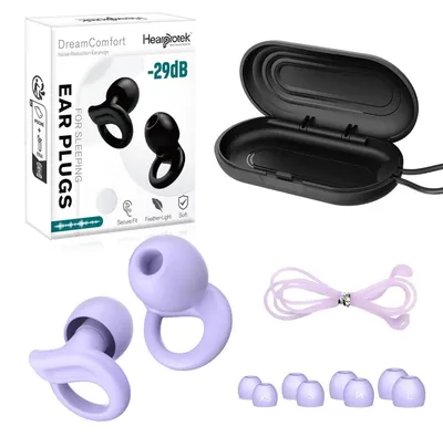 Produktbild von Ohrenstöpsel zum Schlafen, 29dB Silikon-Lärmschutz, 1 Paar, Lila