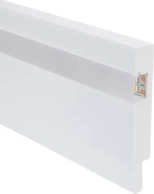 Produktbild von Fussleiste 2m für LED Streifen Modern mit durchgehender Abdeckung VANTA 115 2 m