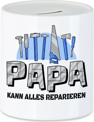 Produktbild von Papa Kann Alles Reparieren Spardose  Spruch Vatertag Geschenkidee Bester Papa