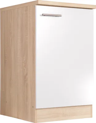 Produktbild von Spülenunterschrank Küchenschrank 50 cm Eiche Sägerau Weiß Merle Respekta