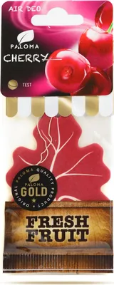Produktbild von Paloma Gold Lufterfrischer mit Kirschduft - Dufthänger - Hält bis zu 2 Wochen - Frischer Kirschduft für den Autoinnenraum 1 Stück [P10159]