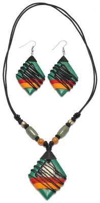 Produktbild von Schmuck - Set aus Halskette und Ohrringen