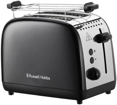 Produktbild von RUSSELL HOBBS Toaster Colours Plus 2 Scheiben 6 Stufen Brötchenaufsatz Schwarz