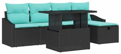 Produktbild von vidaXL Gartensofa-set 6 stk. Poly-Rattan