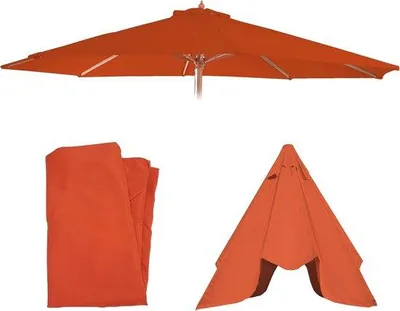 Produktbild von Terracotta-Parasol Ø 3,5 m Polyester, wasserabweisend und UV-schutzfähig