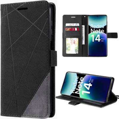 Image de Coque pour Xiaomi Redmi Note 14 Pro Plus 5G, Anti-Rayures Protection 360 Degré CuirPolyuréthaneNoir
