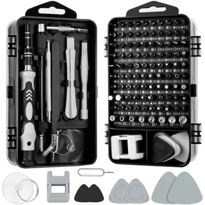 Produktbild von Mini Schraubendreher Set 115 in 1 für Elektroniker Reparatur werkzeug Präzisions-schraubendreher Mobile Laptop Spielzeug Brillen Kamera Torx Retoo