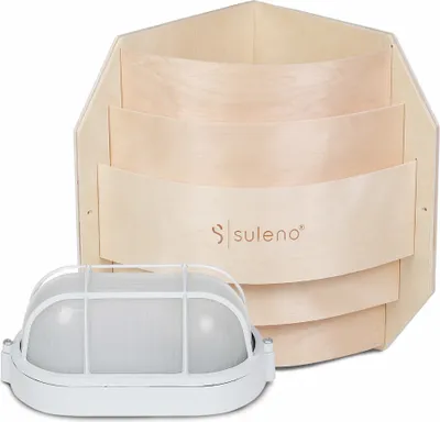 Produktbild von Suleno Saunalampe BELLA ECK Saunaleuchte aus Birkenholz - ohne Anschlusskabel 20861-27
