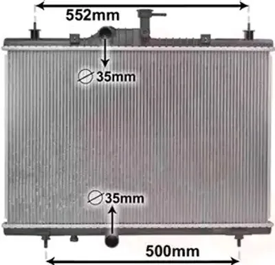 Produktbild von VAN WEZEL 43002603 Kühler Wasserkühler Motorkühler für RENAULT KOLEOS (HY)