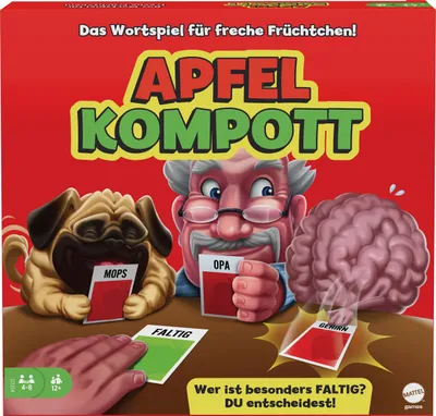Produktbild von Mattel Games Apfelkompott, Kartenspiel, Familienspiel, Partyspiel