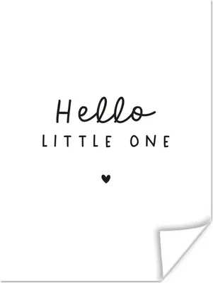 Produktbild von MuchoWow® Poster Zitate - Hallo Kleines - Baby - Sprichwörter - Kinder 30x40 cm - Wandplakat - Poster Kinderzimmer