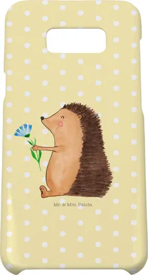 Produktbild von Mr. & Mrs. Panda Samsung Galaxy S8 plus Handyhülle  Igel Blumen - Gelb Pastell - Geschenk, Handy Case, Lustige Sprüche, Cover, Krankenhaus, Gute Besserung, Hülle, Besuch