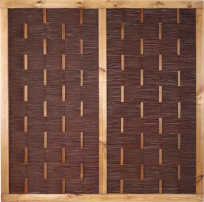 Produktbild von Zaun Hauptelement Weidengeflechtzaun Ätna 180 x 180 cm braun