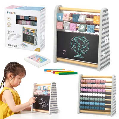 Obrázok produktu pre Viga Toys - Viga PolarB obojstranná tabuľa 3v1 s počítadlom