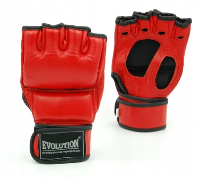 Zdjęcie produktu dla Rękawice Evolution Red Power + MMA, skóra, rozmiar M