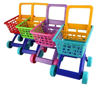Zdjęcie produktu dla Wózek sklepowy/koszyk plastikowy 31x59x40cm