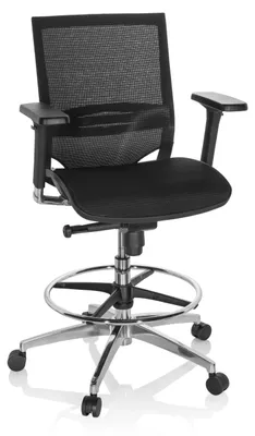 Obrázek produktu pro hjh OFFICE TOP WORK 78 pultová židle s područkami (výškově nastavitelná) síťovina