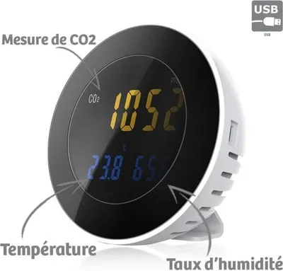 Produktbild von CO2-VOC-Messgerät Socus weiß/schwarz