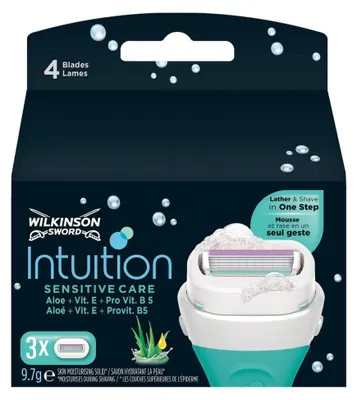 Immagine prodotto di Testine di ricambio Wilkinson Intuition Naturals Sensitive, confezione da 3 pezzi