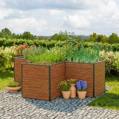 Produktbild von GFP 269 x 269 x 77 cm Hochbeet ELISABETH, Holzoptik