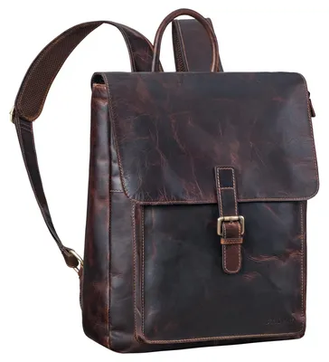 Produktbild von Eleganter Leder Rucksack für Frauen mit Laptopfach