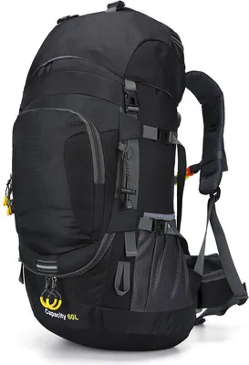 Produktbild von （Schwarz）Wanderrucksack Multifunktion Trekkingrucksack Hohe Kapazität Reiserucksack Wasserdicht Atmungsaktiv Verschleißfest Outdoor Wandertasche Für Wandern Bergsteigen Camping Reisen Sport