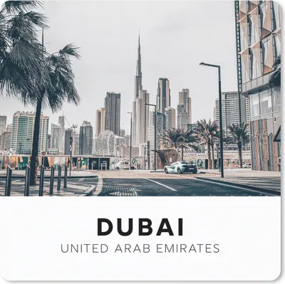 Produktbild von MuchoWow® Mauspad Mousepad Dubai - Straße - Skyline 20x20 cm - Mousepads - Maus Mat - Pad - Mausunterlage - Desk Mat - Bureauartikeln