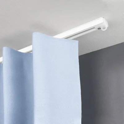 Produktbild von SN DECO - Objektschiene SL Set, 1-läufig, weiß 400cm, Innenlauf, Vorhangschiene