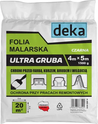 Produktbild von Ultradicke Schwarze Malerfolie 4*5M 1500G - D-300-0212