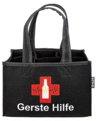 Produktbild von Flaschenhalter aus Filz, schwarz, für 6 Flaschen bis 0,33 Liter