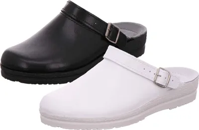 Produktbild von Rohde 1518 Neustadt-H Herren Pantoletten Clogs Leder, Größe:46 EU, Farbe:Schwarz