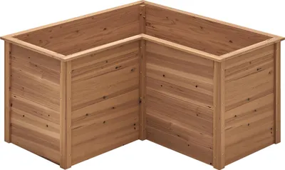 Produktbild von GOPLUS L-förmiges Hochbeet, erhöhter Gartenbeet Pflanzenkasten mit offenem Boden, DIY-Malerei, Kräuterbeet Pflanzenbeet für Balkon & Garten (Braun)