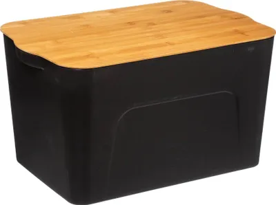 Produktbild von Aufbewahrungsbox aus Kunststoff mit Bambusdeckel, 24 l