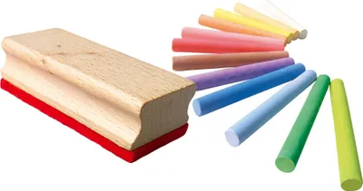 Produktbild von SES Creative Bunte Kreide mit Schwamm, staubfrei, für kreatives Zeichnen