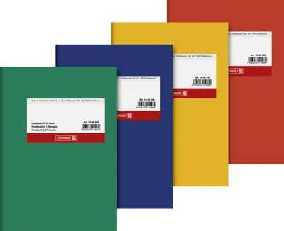 Produktbild von Vokabelheft A6 64 Blatt Glanzkarton Lineatur 53 Packung mit 10 Stück