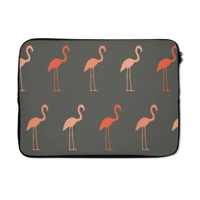 Produktbild von MuchoWow® Laptop Hülle 14 ZollFlamingo - Vogel - Muster Laptoptasche - Laptoptasche - Stoßsicher - Schutzhaube