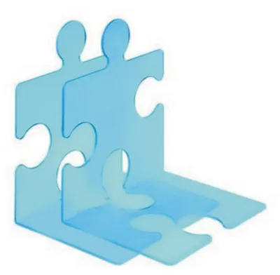 Zdjęcie produktu dla Książeczki HAN PUZZLE, zestaw 2, niebiesko-przezroczyste