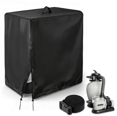 Produktbild von NAVESO, wasserdichte Abdeckung für Poolpumpen, Abdeckung für Sandfilteranlagen für Pools, 64 x 42 x 66 cm, Abdeckung für Pool-Sandfilteranlagen, Abdeckung für Poolpumpen, geeignet für Intex Krystal Clear Poolpumpen